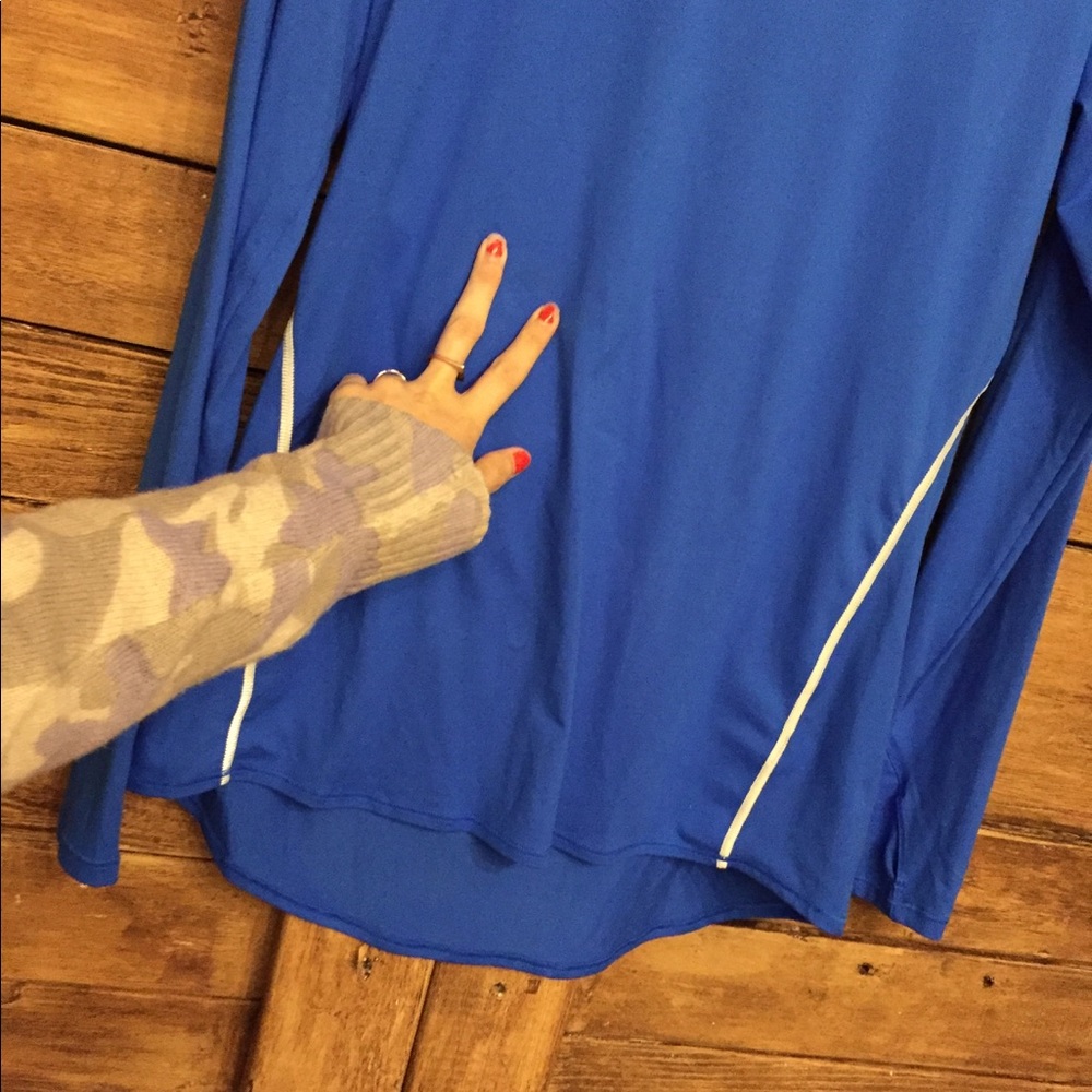Athleta Blue long sleeve workout top shirt M - Picture 11 of 13